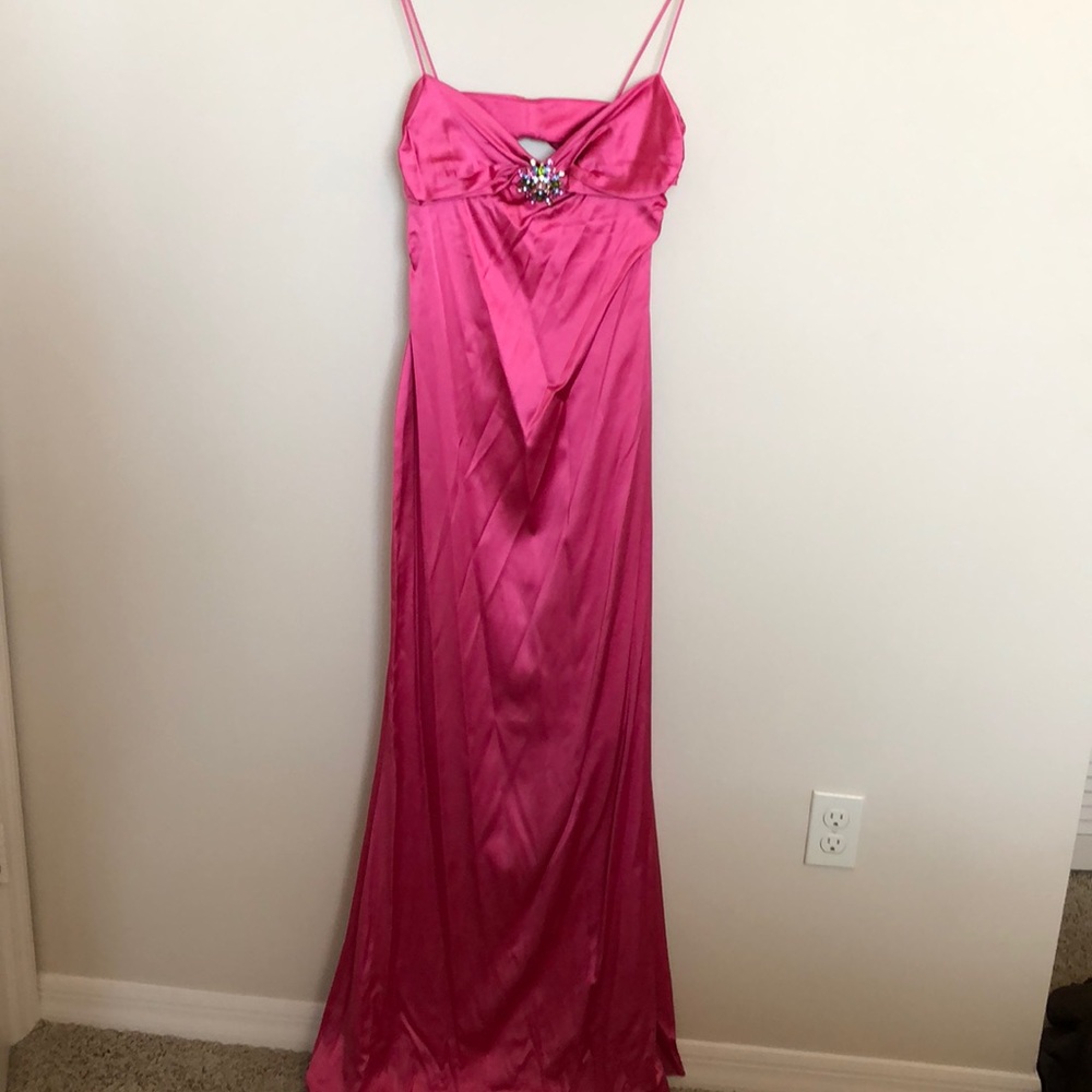 Barbie Pink David Meister pink satin gown Size 6